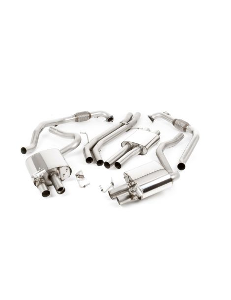 Ligne cat-back MILLTEK SSXAU682 resonated sorties Quad 100mm GT100