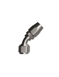 DASH12 / AN12 Raccord 45° pour durite Série 200/210, filetage: UNF-JIC 1"1/16-12, coloris ARGENT