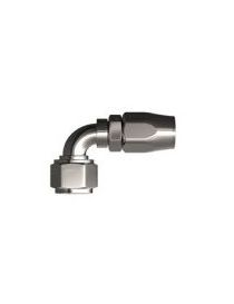 DASH12 / AN12 Raccord 90° pour durite Série 200/210, filetage: UNF-JIC 1"1/16-12, coloris ARGENT
