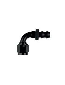 DASH 4 / AN 4 Raccord 90° pour durite Série 536, filetage: UNF-JIC 7/16"-20, coloris NOIR