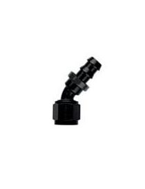 DASH12 / AN12 Raccord 45° pour durite Série 536, filetage: UNF-JIC 1"1/16-12, coloris NOIR