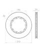 Disque de frein HISPEC 310x26mm fixation rigide 10x190mm, finition rainures droites