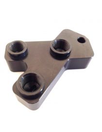 Connecteur aluminium 3 voies 2 taraudages M12x100 et 1 taraudage M10x100