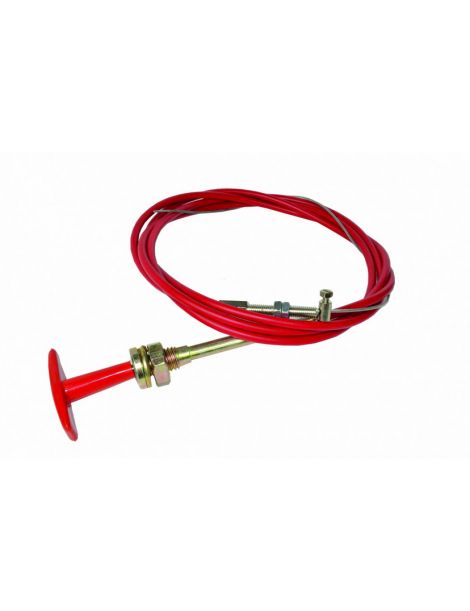 Tirette 3.7M gainée rouge pour coupe circuit, avec tendeur