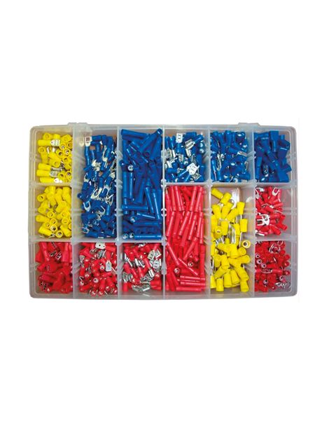 Coffret de 1000 cosses électrique pré-isolées pour fils de 0.5 à 6mm2