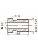 Raccord mâle M12x125 acier alésage 6.5mm longueur 18.6mm pour tuyau rigide