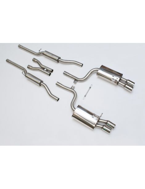 Ligne cat-back MILLTEK SSXAU046 resonated sorties twin 76.2mm special