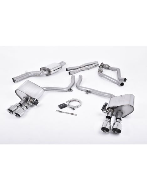 Ligne cat-back MILLTEK SSXAU407 sorties Quad 100mm GT100