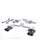 Ligne cat-back MILLTEK SSXAU505 sorties Quad 100mm GT100