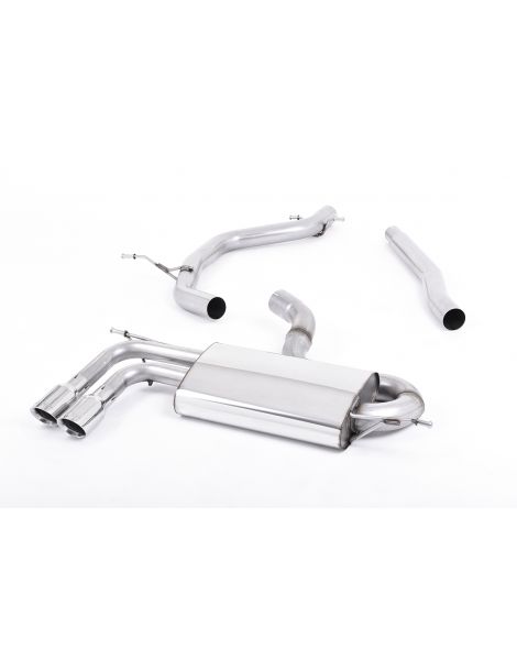 Ligne cat-back MILLTEK SSXVW149 non-resonated sorties twin 80mm jet