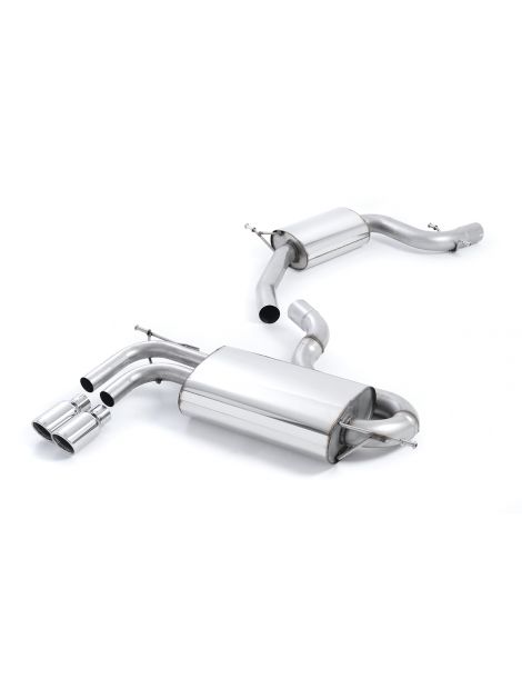 Ligne cat-back MILLTEK SSXVW148 resonated sorties twin 80mm jet