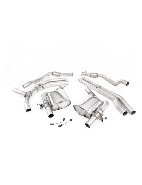 Ligne cat-back MILLTEK SSXAU831 non-resonated sorties titanium ovales