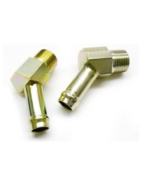 Raccord mâle-mâle 45° Filetage 1/8" NPT - Sortie lisse 5/8"