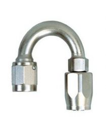 DASH10 / AN10 Raccord 180° pour durite Série 200/210, filetage: UNF-JIC 7/8"-14, coloris ARGENT
